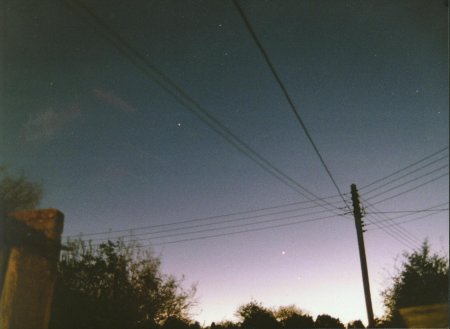Venus, Jupiter and Saturn, 27 February 1999 (photo)