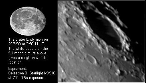 CCD image of crater Endymion
