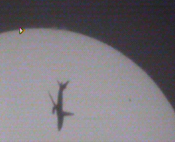 Mercury transit and plane 06:31 UT