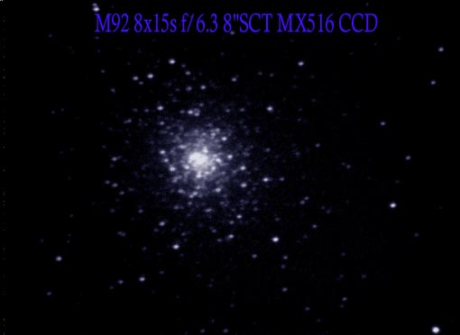 M92 globular cluster CCD image