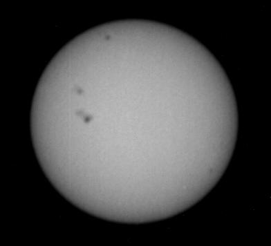 Sun with sunspots (photo)